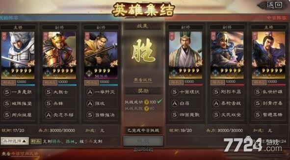 三国志战略版英雄集结第五天阵容搭配 第五天通关阵容推荐